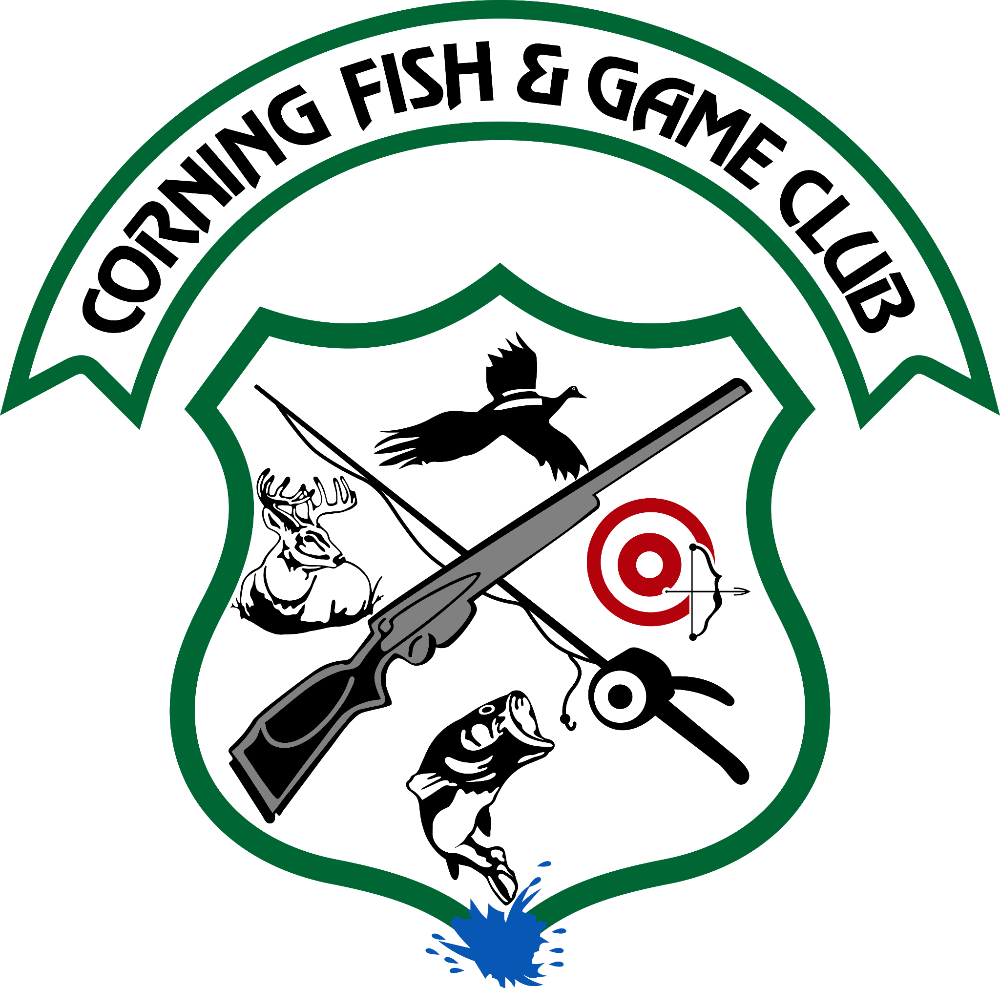 The Corning Fish and Game Club logo